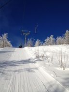 Winter Swedish Mountain on a sunny day