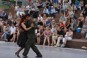 tango on the stage of a street festival in hamburg