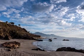 panorama of the coastline of the municipality of Mijas in spain