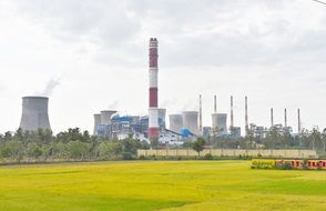 Power Plant Thermal behind the yellow field