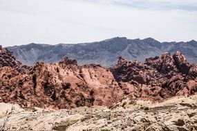 Landscape of rocky mountains