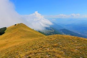 panorama of a mountain park in Italy