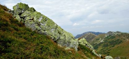 Landscape of green Tatry Mountains in summer