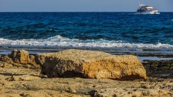 Rocky beach in summer