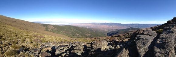 Panorama view of mountain top