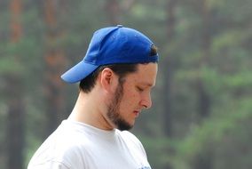 Man on summer vacation