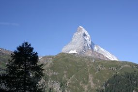 matterhorn mountain in summer