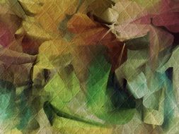 textile in the colors of golden autumn