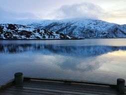 Amazing landscape of Fjord mountains
