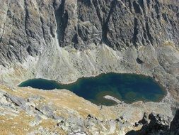 Glacial Lake in mountain valley