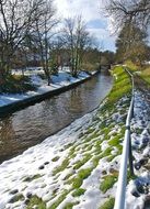 water channel in winter