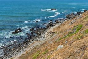 panoramic view of the Pacific coastline