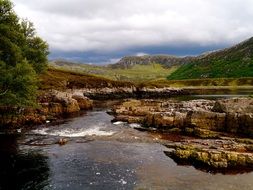 rocky river in scotland