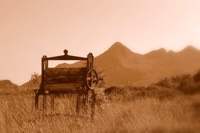 wooden installation in a field in Scotland
