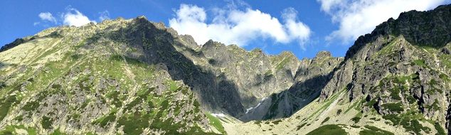 panoramic view of the tatras in Poland