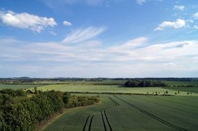 Green Sky Landscape