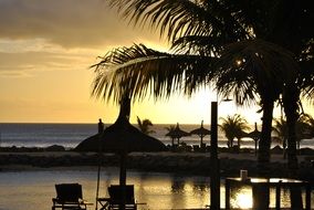 evening view of the beach