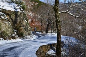 Mountain Snow Hiking path Winter season