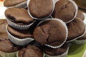 chocolate muffins as a delicious pastry
