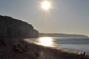 Sea Cliff Side with sunshine