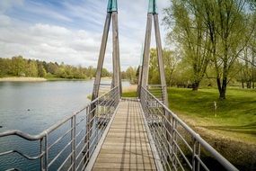 bridge at britz garden in berlin