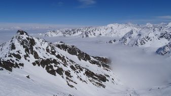 snowy high mountains