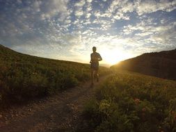 runner at sunrise