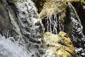 brilliant water among the rocks