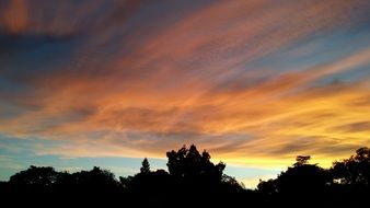 hot colored Cloud at Sunset Sky