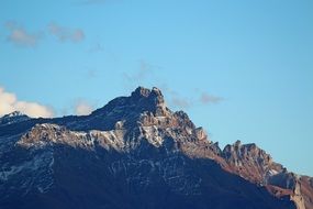 panorama of a mountain teeth of morcles in switzerland