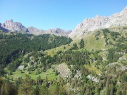 panoramic view of the southern alps on a sunny day