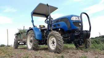 Blue and black Tractor