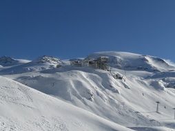 sunny winter in the mountains