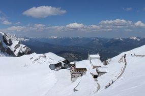 aerial view of mountain station