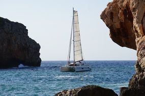 sailboat off the coast of Mallorca
