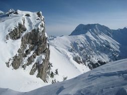 Backcountry Skiiing on a mountain