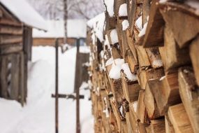 Dacha in a wintry Village