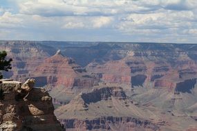 cloudy sky over the picturesque grand canyon