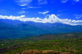 bright blue sky over the canyon