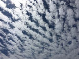 sunny blue sky in white clouds