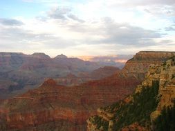 scenic rocky desert at evening