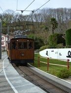 cogwheel train at the train station