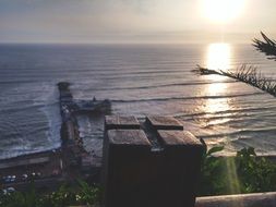 pier on the beach in peru