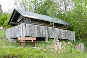 mountain hut in a forest near the city of Santa Andreasberg