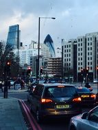 traffic on the streets of London