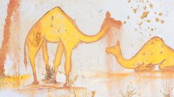 Drawing of Egyptian Camels