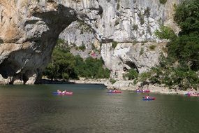 extraordinary River near the cliff