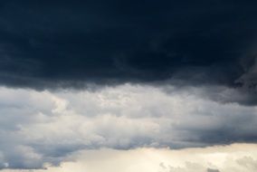 dark clouds before a thunderstorm