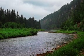Fast water in a river