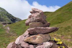 small tower made of stones